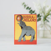 Carte postale Birra Milano Vintage Elephant (Debout devant)