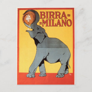 Carte postale Birra Milano Vintage Elephant
