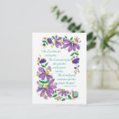 Carte Postale Birthday Blessings Scripture Numbers 6:24-26 (Debout devant)