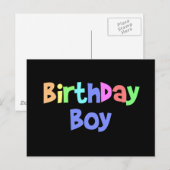 Carte Postale Birthday Boy (Devant / Derrière)