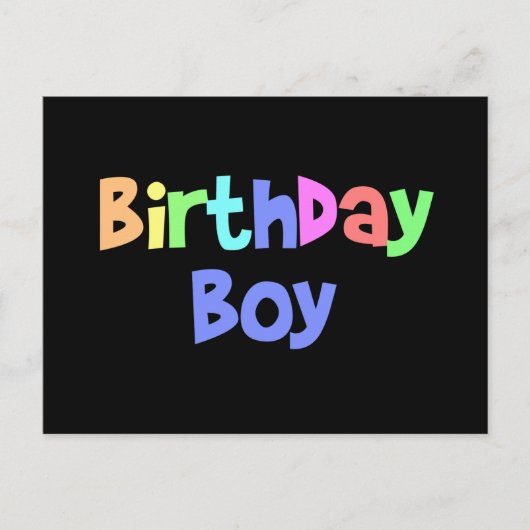 Carte Postale Birthday Boy (Devant)