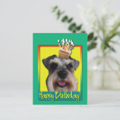 Carte Postale Birthday Cupcake - Schnauzer (Debout devant)