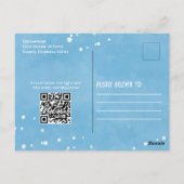 Carte Postale Birthday Fun Whimsical Sharks Ocean QR Code (Dos)