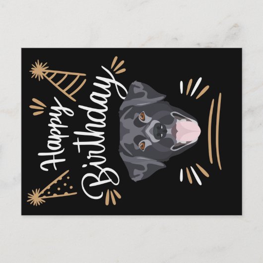 Carte Postale Birthday Gift Black Labrador (Devant)