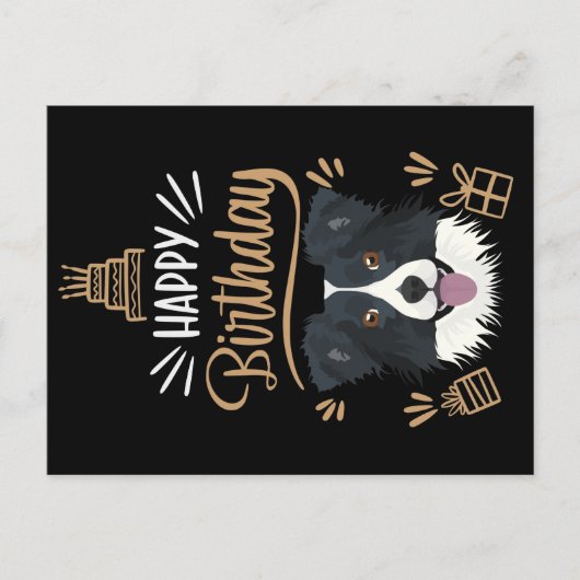 Carte Postale Birthday Gift Border Collie (Devant)
