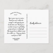 Carte Postale Birthday Thank You Photo Collage Any Year (Dos)