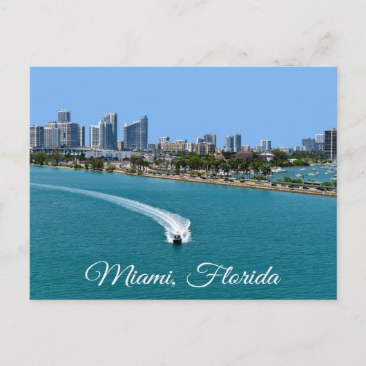 Carte postale Biscayne Bay Miami Beach Floride (Devant)