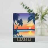 Carte Postale Biscayne, coucher de soleil d'été en Floride, Voya (Debout devant)