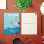 Carte Postale Biscayne National Park Boca Chita Key Vintage<br><div class="desc">Design d'illustration vectorielle Biscayne. Le parc comprend des récifs coralliens,  des îles et des forêts de mangroves côtières dans le nord de Florida Keys. Le sentier du patrimoine maritime sous-marin relie des sites de plongée,  dont la plupart des épaves.</div>