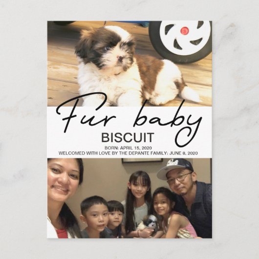 Carte Postale Biscuit - bienvenue (Devant)