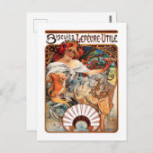 Carte Postale Biscuit, Mucha (Devant / Derrière)