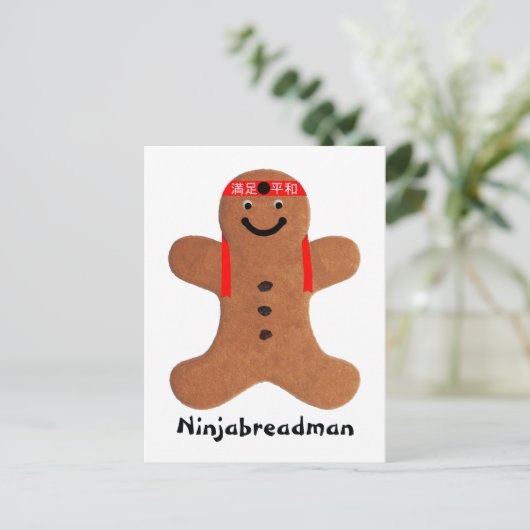 Carte Postale Biscuit Ninjabreadman (biscuit) (Debout devant)