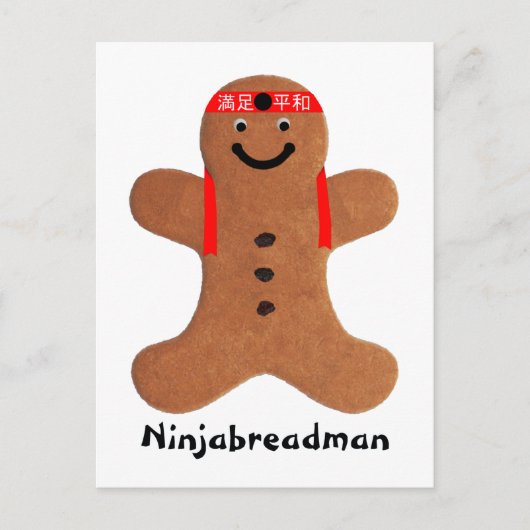 Carte Postale Biscuit Ninjabreadman (biscuit) (Devant)