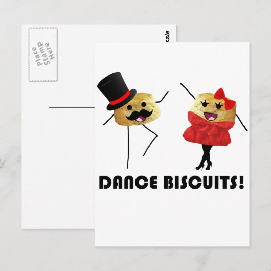 Carte Postale Biscuits de danse ! ! ! (Devant / Derrière)