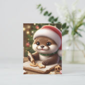 Carte Postale Biscuits de Noël en loutre mignonne (Debout devant)