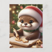 Carte Postale Biscuits de Noël en loutre mignonne (Devant)