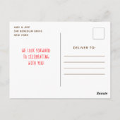 Carte Postale Biscuits de Noël et Anniversaire Bleu Chocolat Cha (Dos)