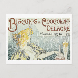 Carte Postale Biscuits & Delacre au chocolat - en détresse