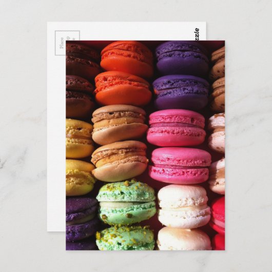 Carte Postale biscuits macaron (Devant / Derrière)