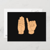 Carte Postale BISEXUAL en LSF américaine (Devant / Derrière)