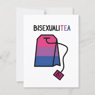 Carte Postale BisexualiTEA Bi Pride Drapeau Thé bisexuel