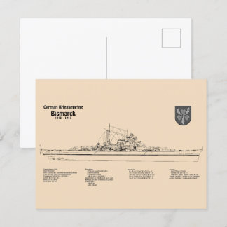 Carte Postale Bismarck - Plan directeur du Bataillon SD