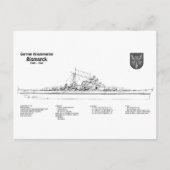 Carte Postale Bismarck - Plan du plan de bataille BD (Devant)