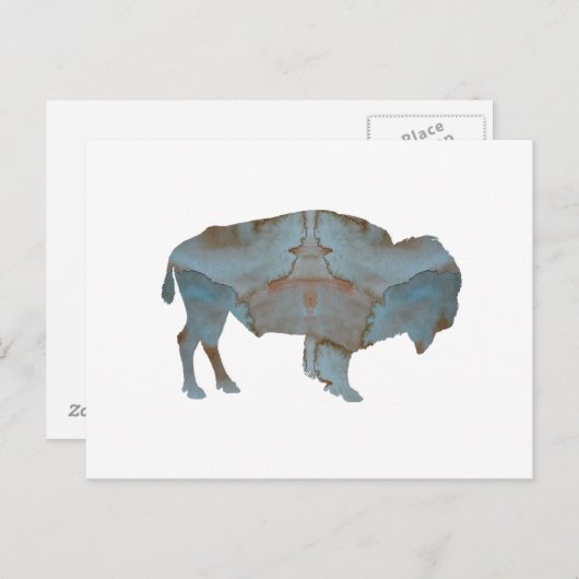 Carte Postale Bison (Devant / Derrière)