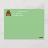 Carte Postale Bison Buffalo Baby shower vert (Dos)