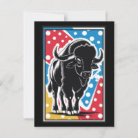 Bison - Buffalo Pop Art Vintage Retro