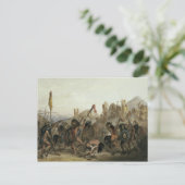 Carte Postale Bison-Danse des Indiens Mandan devant leur (Debout devant)