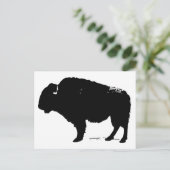 Carte Postale Bison de Buffalo Art noir et blanc (Debout devant)