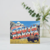 Carte Postale Bison du mont Rushmore du Dakota du Sud (Debout devant)