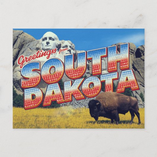 Carte Postale Bison du mont Rushmore du Dakota du Sud (Devant)