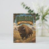 Carte Postale Bison Grandes Plaines POPCUT (Debout devant)