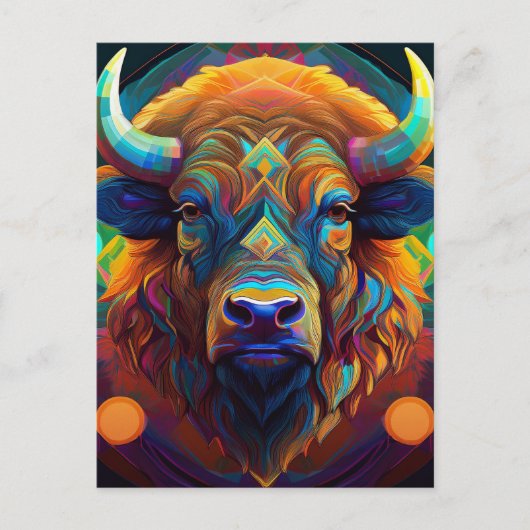 Carte Postale Bison IA (Devant)