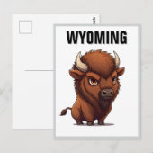 Carte Postale Bison mignon Wyoming (Devant / Derrière)