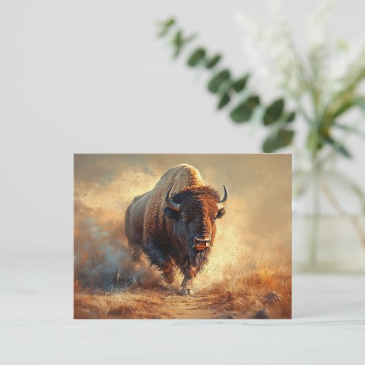 Carte Postale Bison sauvage (Debout devant)