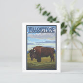 Carte Postale Bison Scene - Parc national de Yellowstone (Debout devant)