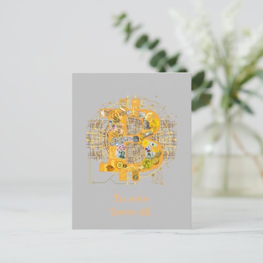 Carte Postale Bitcoin (Debout devant)