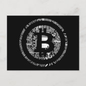 Carte Postale Bitcoin Black Edition (Devant)