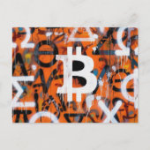 Carte Postale "Bitcoin Graffiti" (Style #2) Art de rue (Devant)