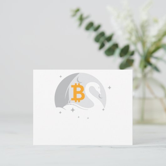 Carte Postale Bitcoin Swan (Debout devant)