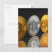 Carte Postale bitcoins  (Devant / Derrière)