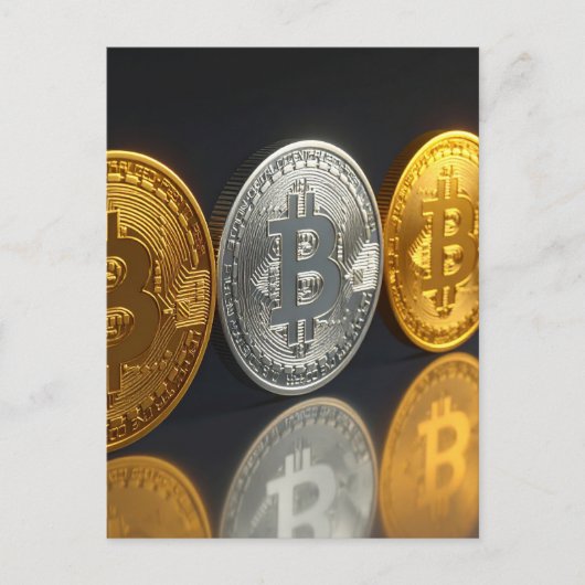 Carte Postale bitcoins  (Devant)