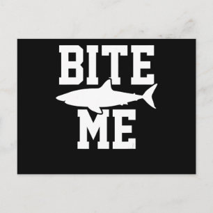 Carte Postale Bite Me - Cadeau de biologie marine de requin - Oc