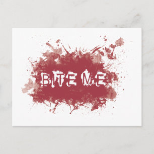 Carte Postale Bite-moi tache de sang