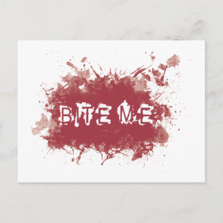 Carte Postale Bite-moi tache de sang