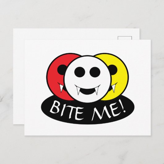 Carte Postale Bite-Moi ! Vampire (Devant / Derrière)