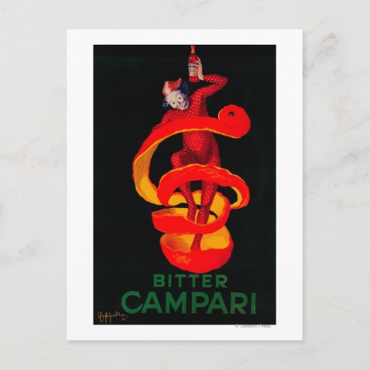 Carte Postale Bitter Campari Poster Vintage Europe (Devant)